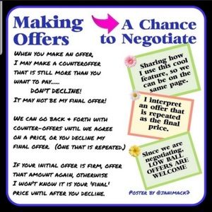 I’m always willing to negotiate!
